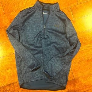 Blue UA cold gear long sleeve quarter zip